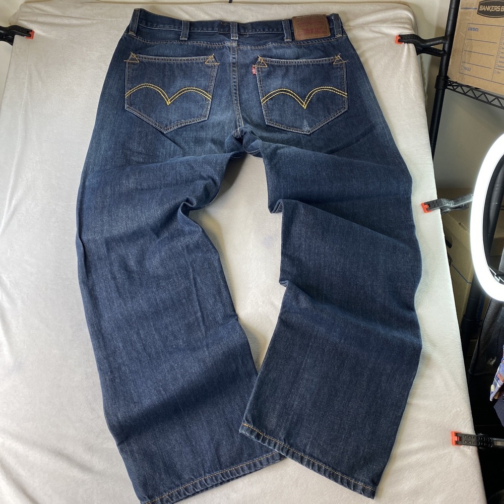 VTG Y2K Levis Jeans Low Loose 549 Baggy Men 38x33 Wide Leg Western Cowboy Skater